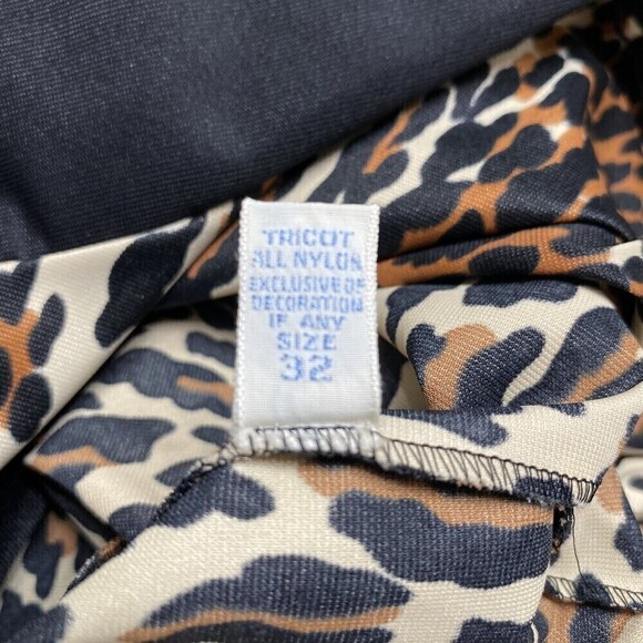 Vintage 1960s Vanity Fair Women's Robe Dressing Gown 32 Leopard Animal - Picture 6 of 6